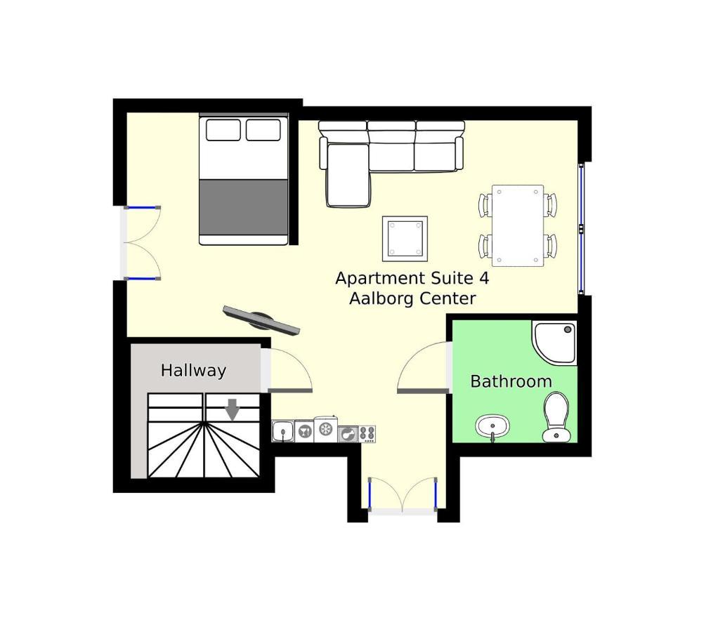 Aday - Apartment Suite 4 Aalborg Center ภายนอก รูปภาพ